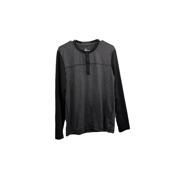 Prana Zylo Charcoal Athletic Shirt Stretchy Men Size Medium Breathable - Picture 1 of 7